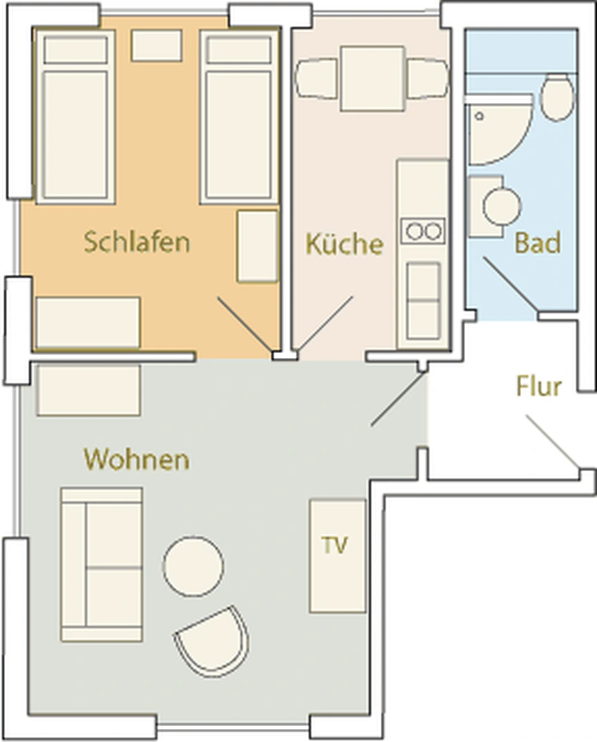 Grundriss Ferienwohnung Wald.Lichtung