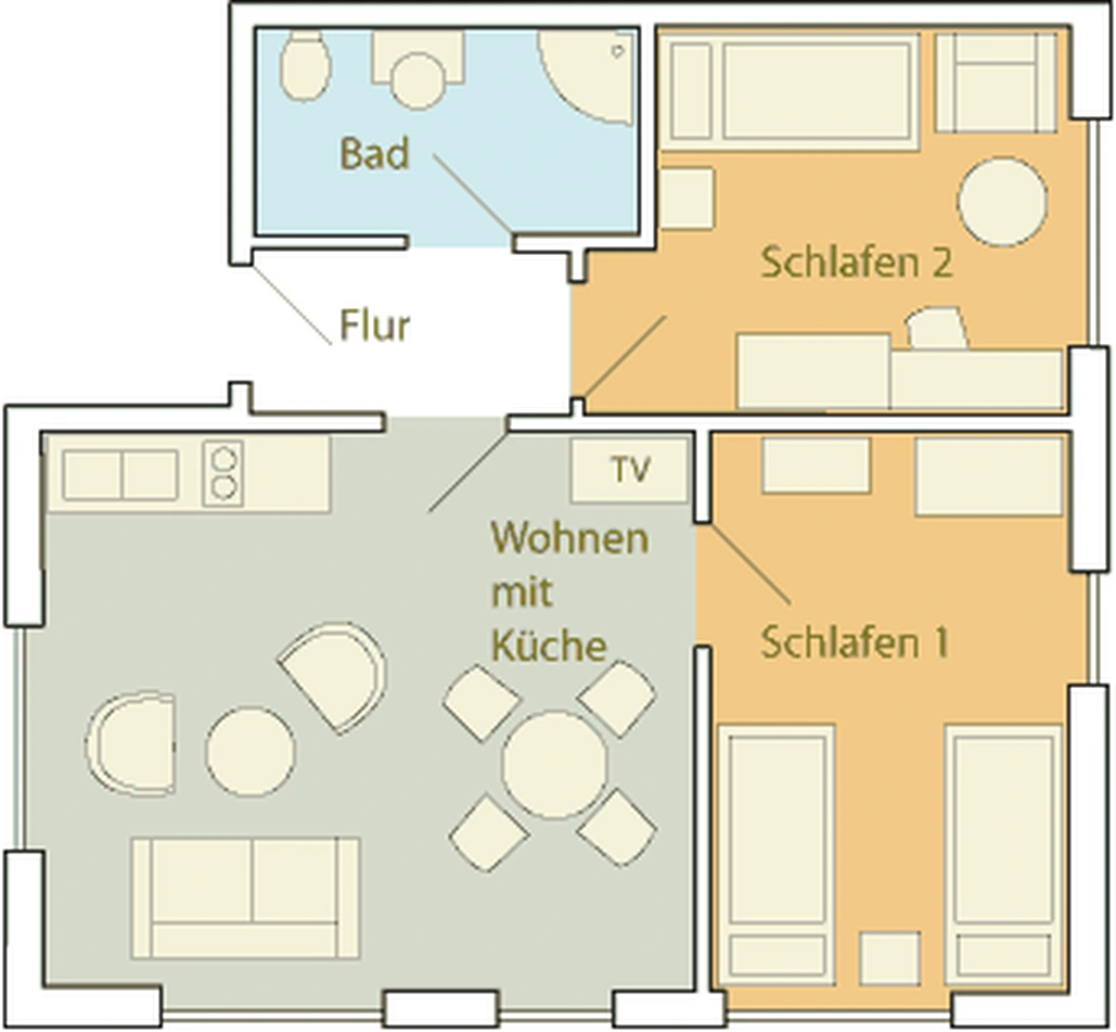 Grundriss Ferienwohnung Lichter.Spiel